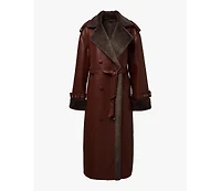 WeWoreWhat Women's Bonded Faux Fur Overcoat