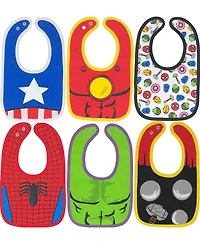 Spider-Man Marvel Avengers 6 Pack Bibs