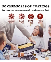 Alva Nori 12x8” Enameled Cast Iron Roasting Pan – Heavy-Duty, Non-Toxic Pfas/Pfoa/Ptfe-Free Bakeware