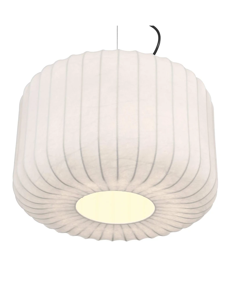 Possini Euro Design Jaime 18" Modern Pendant Chandelier Ceiling Light Fixture Dining Room Over Table Drum Matte Black and White