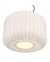 Possini Euro Design Jaime 18" Modern Pendant Chandelier Ceiling Light Fixture Dining Room Over Table Drum Matte Black and White