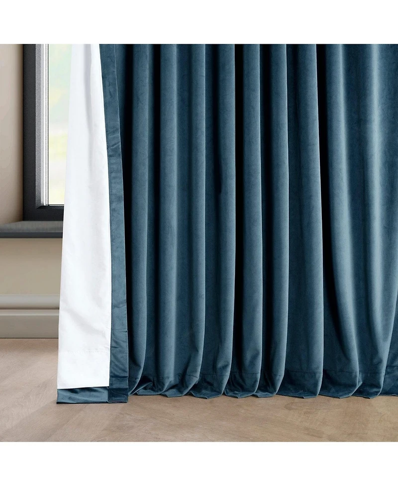 Half Price Drapes Extra Wide Heritage Plush Velvet Room Darkening Curtain