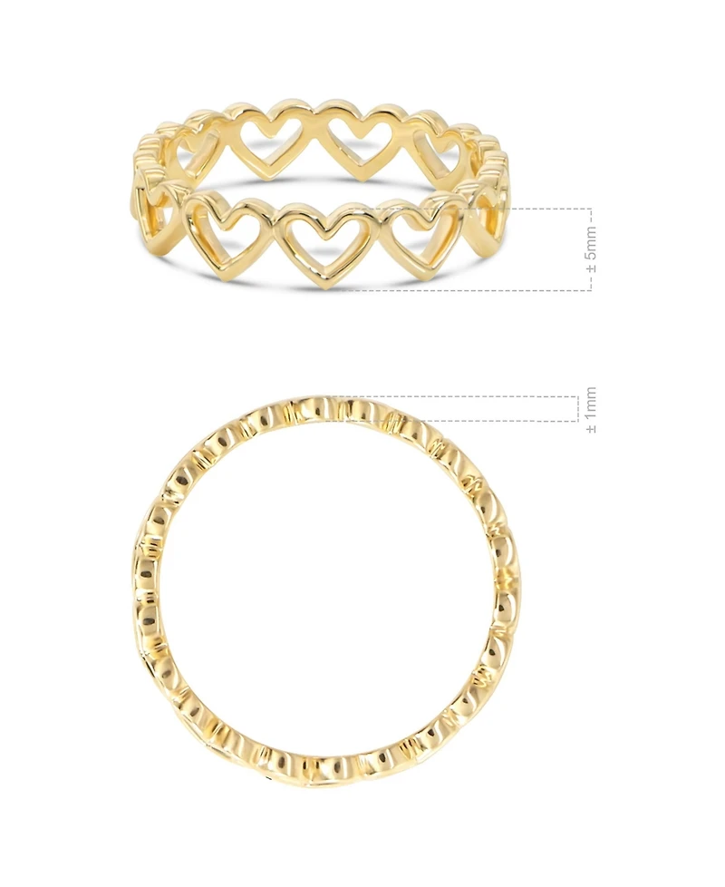 Devata Sweet Heart Ring in 14K Gold, Size 9, approx. 2.6 grams