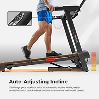 Sunny Health & Fitness Active 400 Smart Auto Incline Treadmill with WiFi & Bluetooth