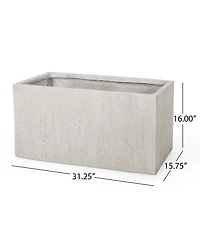 Streamdale Effortless Outdoor Style Stone-Like Rectangular Concrete Planter