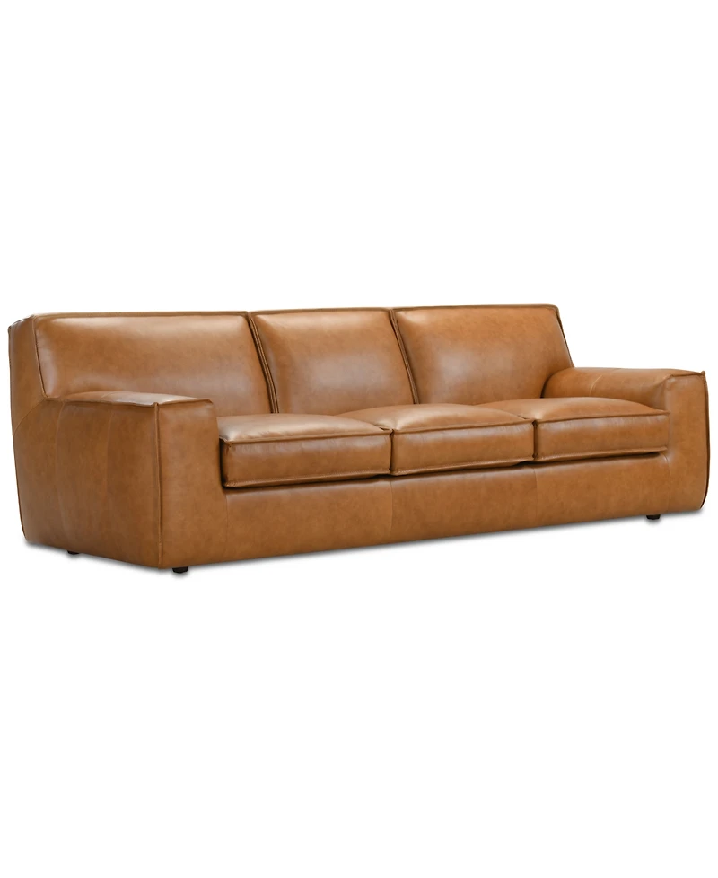 Glympton 110" Leather Sofa, Exclusively at Macy's