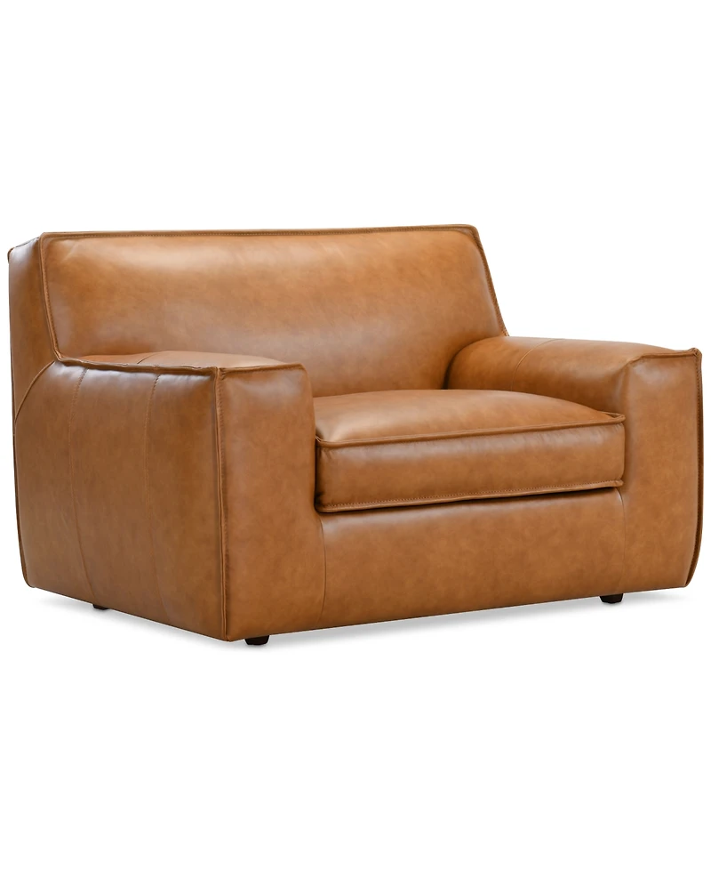Glympton 53" Leather Arm Chair, Exclusively at Macy's