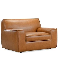 Glympton 53" Leather Arm Chair, Exclusively at Macy's