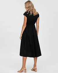 Maternity soft Cotten adjustable drawstring celeste