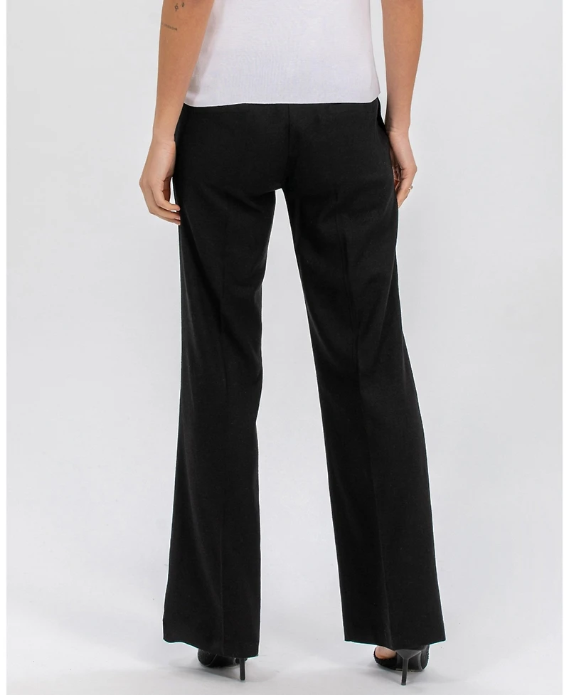 Pietro Brunelli Maternity Maternity Linen Mix Textured Elastic Waist Flared Robert Trousers