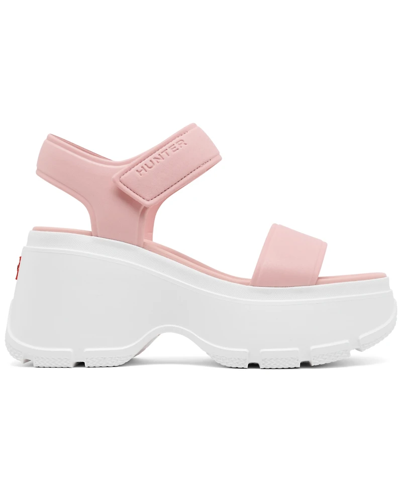 Hunter Women's Abel Square Toe Wedge Casual Sandals from Finish Line