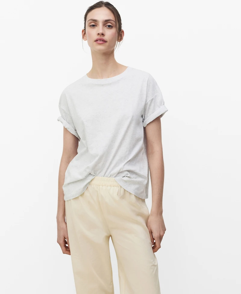 Mango Women's Short-Sleeved Cotton T-Shirt