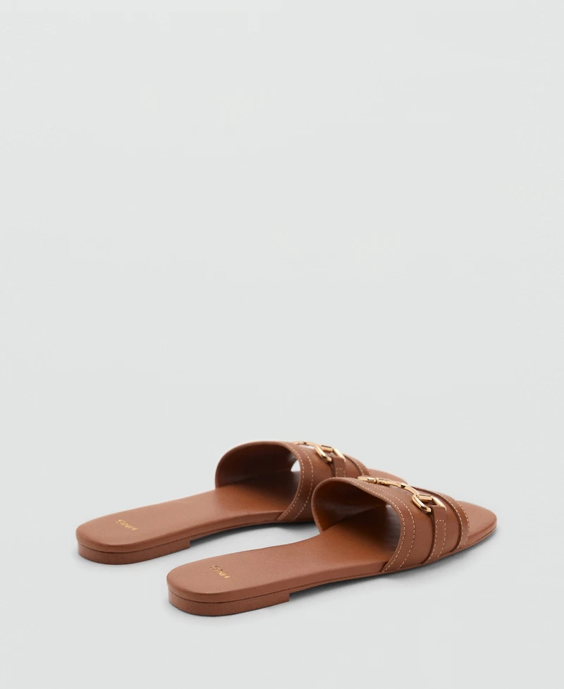 Mango Women's Buckle Leather Sandals