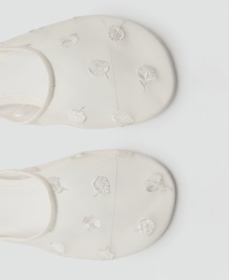 Mango Women's Embroidered Mesh Shoes