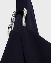 Mango Women's Metallic Detail Asymmetrical Jumpsuit