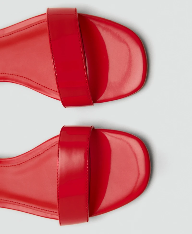 Mango Women's Patent Leather Effect Flat Sandals