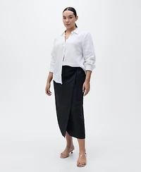 Mango Women's Linen Sarong Skirt