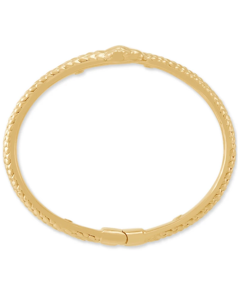 Polished Bypass Snake Bangle Bracelet in 18K Gold-Plated Sterling Silver