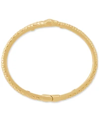 Polished Bypass Snake Bangle Bracelet in 18K Gold-Plated Sterling Silver