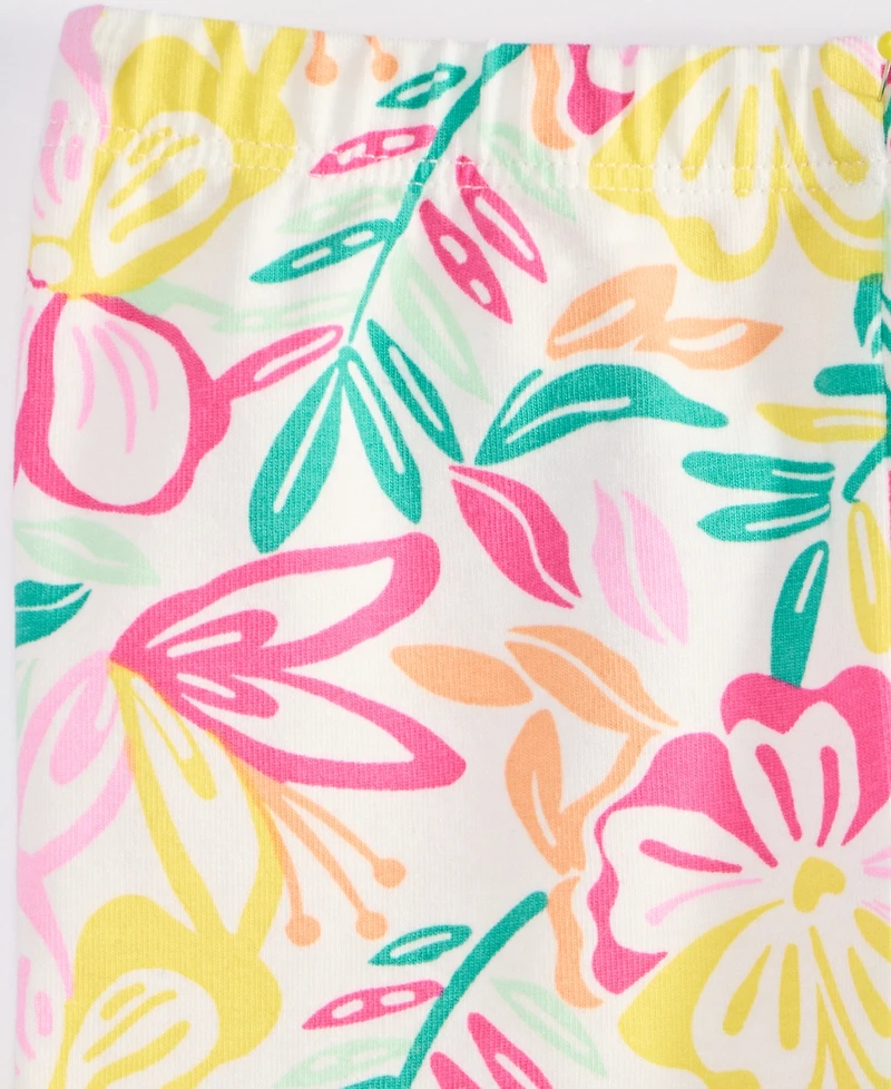 First Impressions Baby Girls Modern Tropical-Print Biker Shorts, Exclusively at Macy's