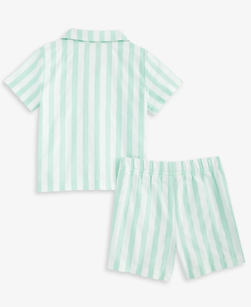 First Impressions Baby Boys Cotton Striped Shirt & Shorts, 2 Piece Set, Exclusively at Macy's