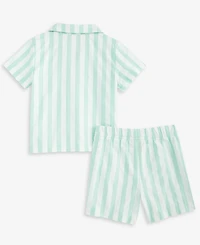 First Impressions Baby Boys Cotton Striped Shirt & Shorts, 2 Piece Set, Exclusively at Macy's