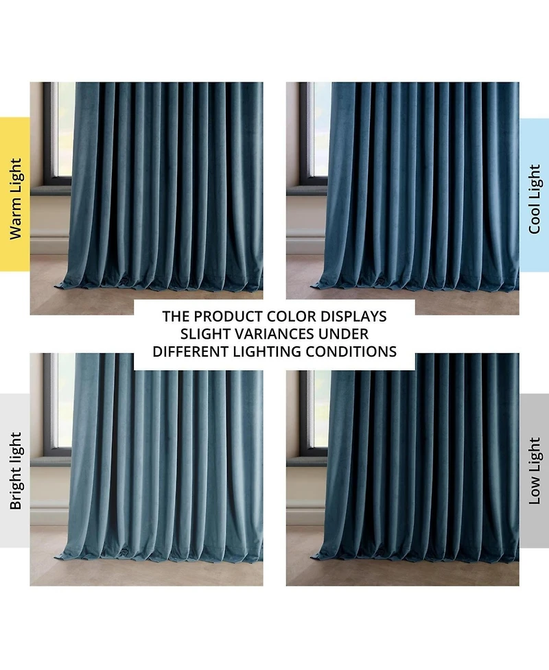 Half Price Drapes Extra Wide Heritage Plush Velvet Room Darkening Curtain