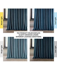 Half Price Drapes Extra Wide Heritage Plush Velvet Room Darkening Curtain