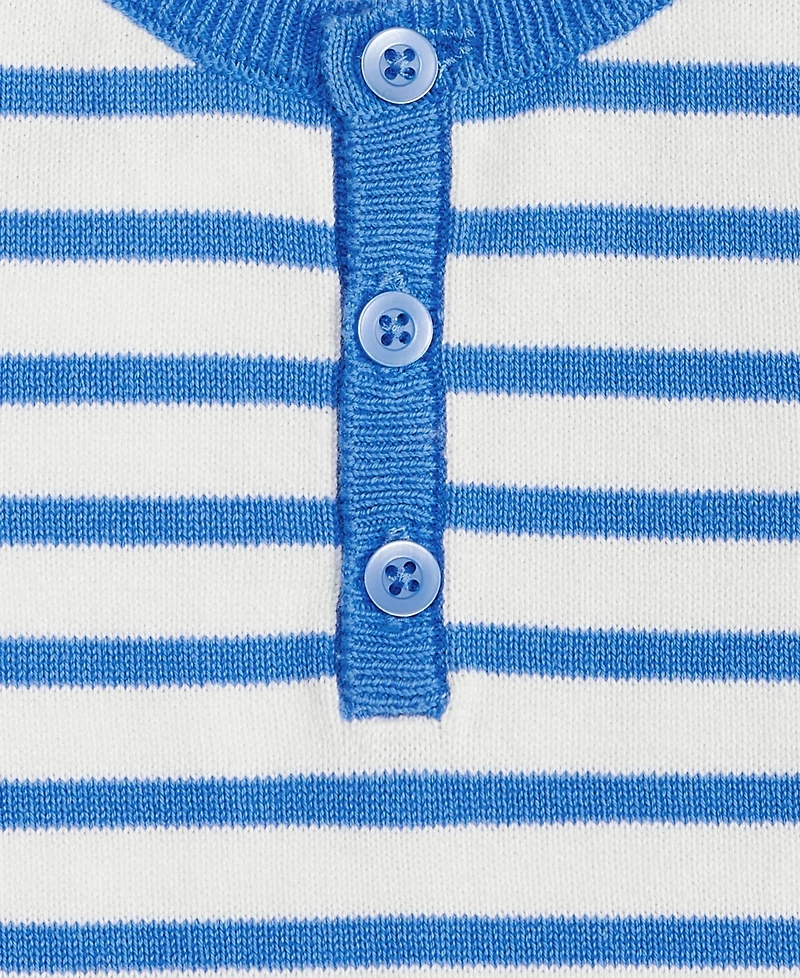 First Impressions Baby Seaside Striped Cotton Romper, Exclusively at Macy's
