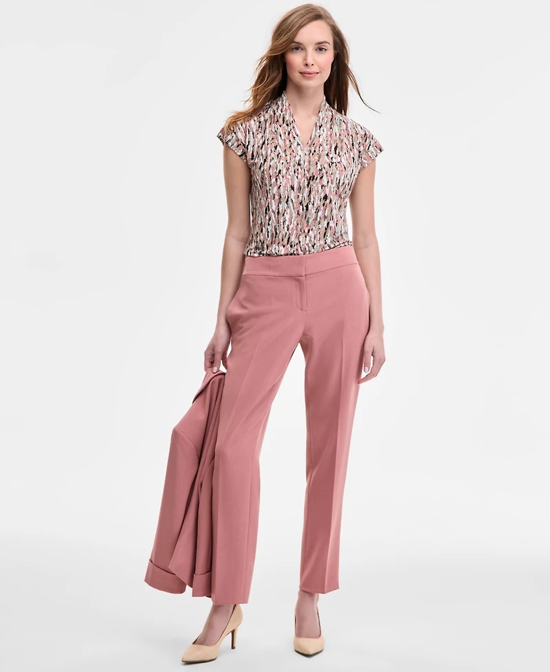 Kasper Women's Stretch Crepe Slim Leg Pant