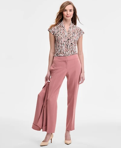Kasper Women's Stretch Crepe Slim Leg Pant