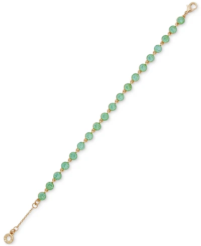 Anne Klein Gold-Tone Floating Color Stone Flex Bracelet