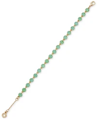 Anne Klein Gold-Tone Floating Color Stone Flex Bracelet