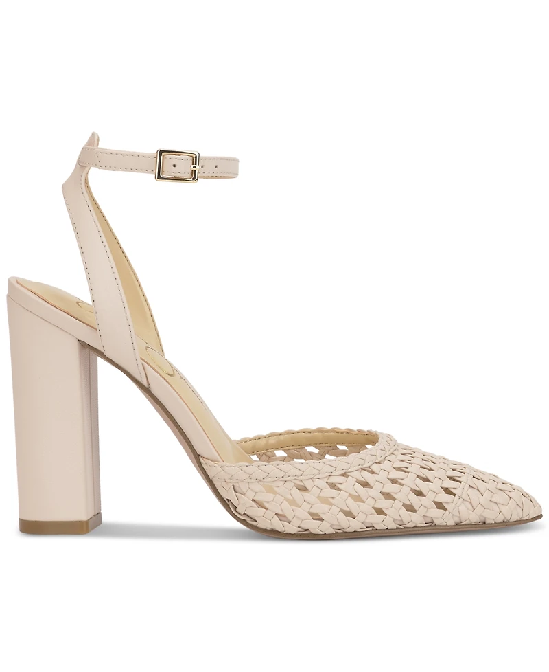 Jessica Simpson Women's Nariro Block-Heel Woven Pumps