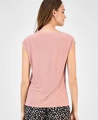 Kasper Women's Beaded-Trim Extended-Shoulder Top, Regular & Petite Sizes