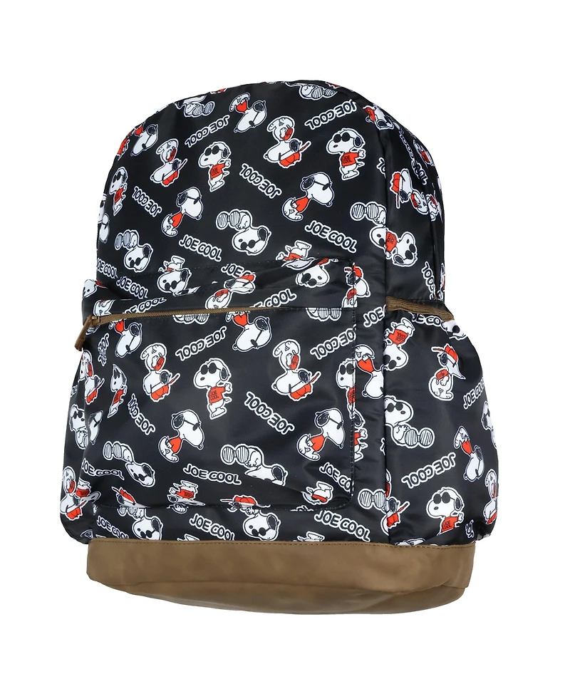 Peanuts Backpack Joe Cool Snoopy All-Over Tossed Print School Book Bag