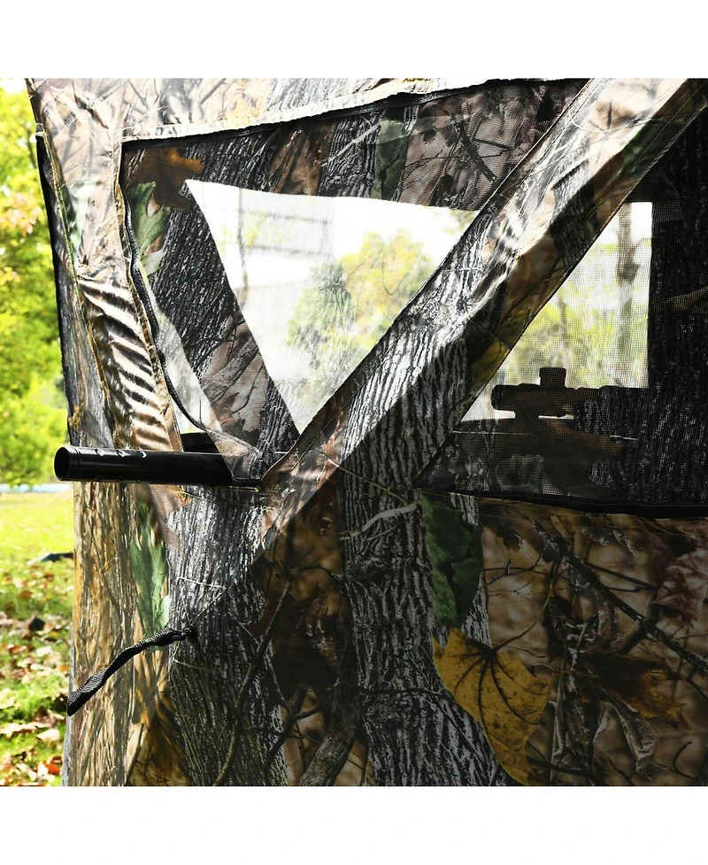 3 Person Portable Pop-Up Ground Hunting Blind with Tie-downs