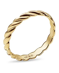 Devata Twisted Rope Ring in 14K Gold