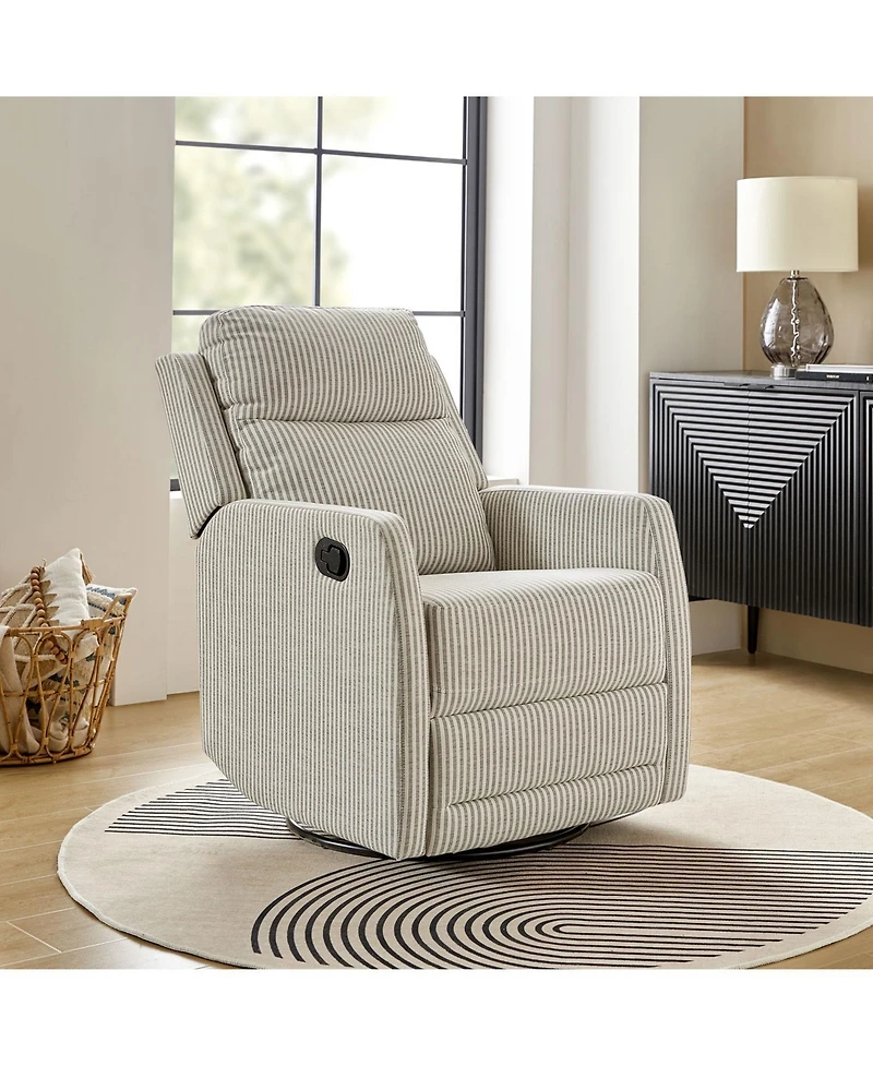 Coral Modern Ergonomic Swivel Rocker Manual Recliner
