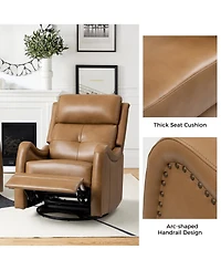 Susana Genuine Leather Swivel Rocker Recliner
