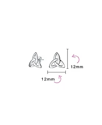 Bling Jewelry Set of 2 Small Celtic Irish Lover Infinity Knot Stud Earrings Oxidized Silver