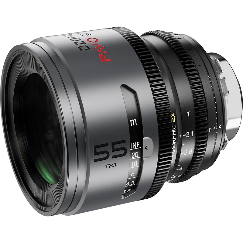 Dzofilm DZOFilm Pavo 55mm T2.1 2x Anamorphic Prime Lens for Pl/Ef Mount, Neutral Coating (Feet)