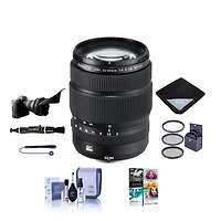 Fujifilm Gf 32-64mm f/4 R Lm Wr Lens, Bundle with ProOptic 77mm Filter Kit, Flex Lens Shade, Lens Wrap, LensPen Cleaner, Lens Cap Leash, Cleaning Kit,
