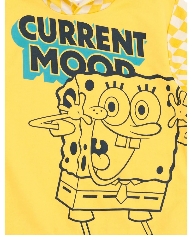 SpongeBob SquarePants Toddler Boys French Terry Pullover Hoodie and Shorts Outfit Set