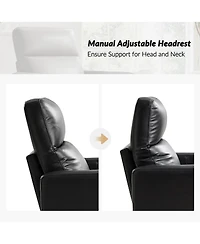 Josefa Genuine Leather Upholstered Swivel Rocker Recliner