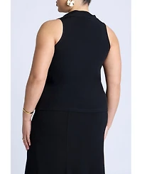 Eloquii Women's Cowl Halter Top