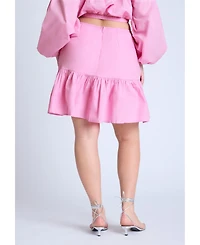 Eloquii Women's Full Poplin Mini Skirt