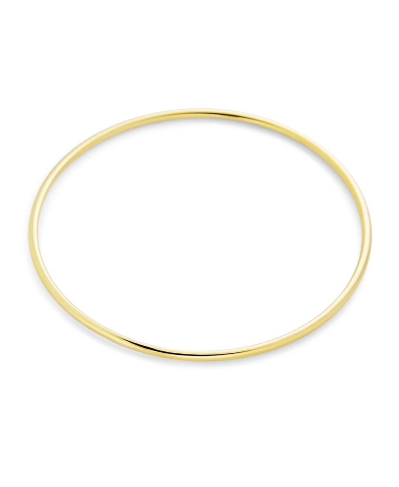Bling Jewelry Set of 3 Simple Thin Twist Stacking Bangle Round Yellow Gold Plated 2.5MM