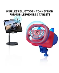 Wireless Racing Steering Wheel Game Controller On Multiple Platforms For Switch PS3 PS4 Pc Tablets