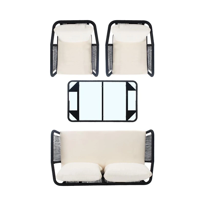 Torsla 4PC Rope Living Set